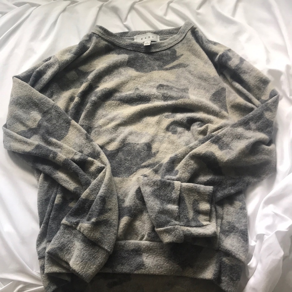 Camo Long Sleeve Sweater